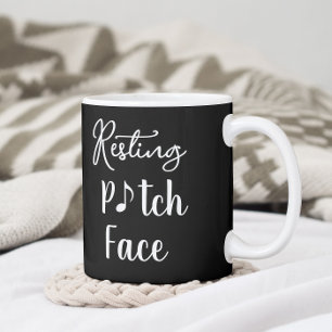 Rustende Pitch Face - Grappige muziek Pun Tweekleurige Koffiemok