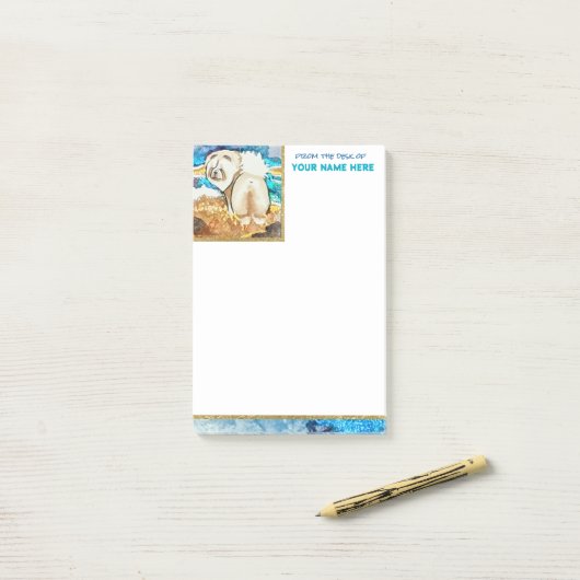 RUSTENDE STRAND GEZICHT crème show Post-it® Notes (Op bureau)