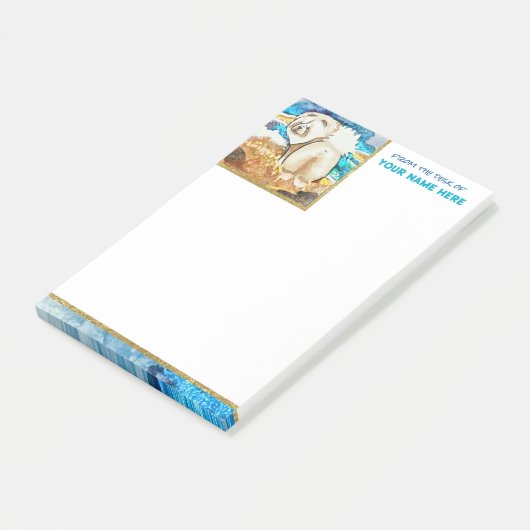 RUSTENDE STRAND GEZICHT crème show Post-it® Notes (Schuin)