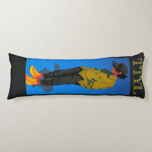 rustende vibes, in blauw, lichaamskussen