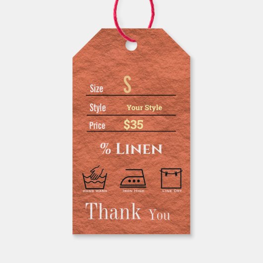 Rustenieke Prijs Cadeaulabel (Achterkant)