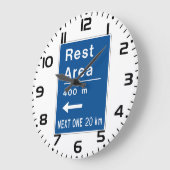 Rustgebied 400m links verkeersbord grote klok (Hoek)