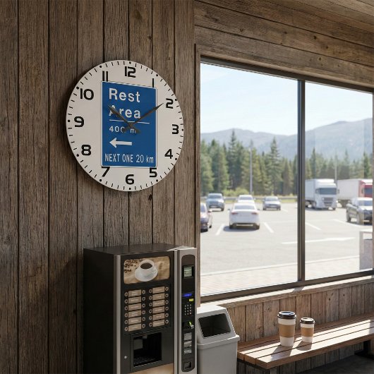 Rustgebied 400m links verkeersbord grote klok