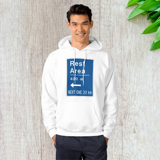Rustgebied 400m links verkeersbord hoodie