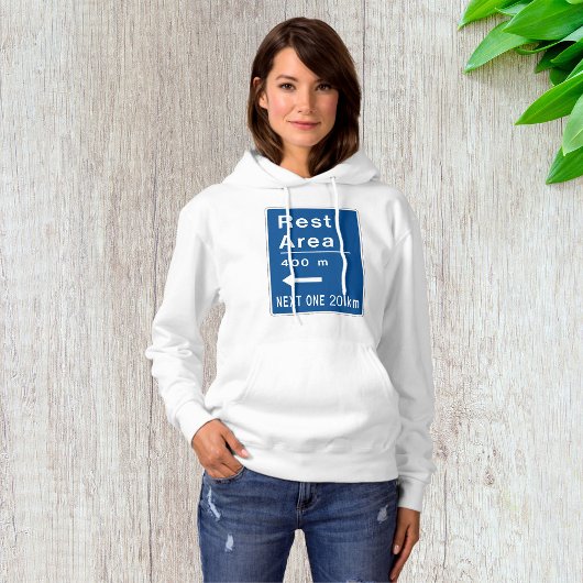 Rustgebied 400m links verkeersbord hoodie