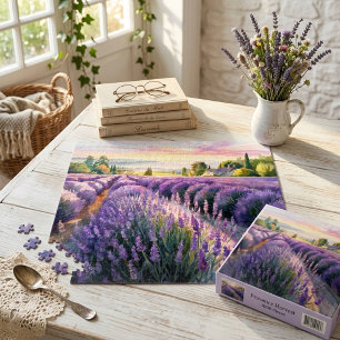 Rustgevend Ontspannend Lavendel Landschap Legpuzzel