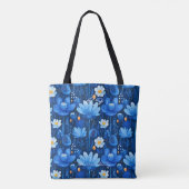 Rustgevende Blue Blossom Wellness Canvas tas (Achterkant)