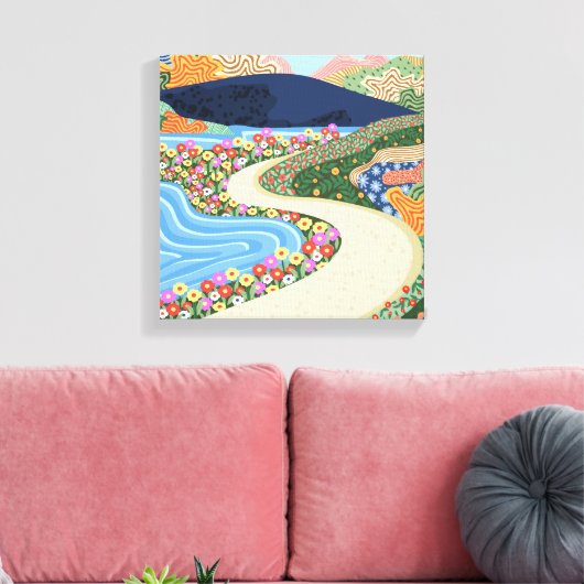 rustgevende horizon canvas afdruk (Insitu (Woonkamer))