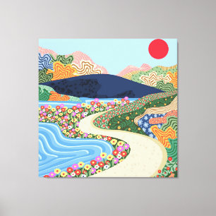 rustgevende horizon canvas afdruk