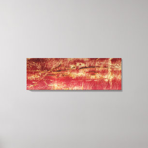 RustGold en rood Abstract landschapscanvas Canvas Afdruk