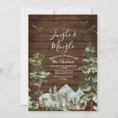 Rusti Hout Winter Dier Jingle & Mingle Bos Kaart (Voorkant)