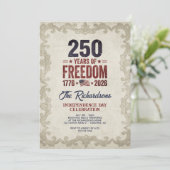 Rustic 250th Anniversary Independence Day Kaart (Staand voorkant)