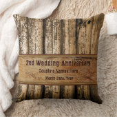 Rustic 2e Jubileum voor weddenschappen Gift for Hu Kussen (Deken)