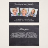 Rustic 3 Foto Memorial Funeral Prayer Kaart (Voorkant /achterkant)