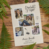 Rustic 3 Photo Collage Afstuderen aankondiging