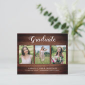 Rustic 3 Photo County Wood Budget Afstuderen (Staand voorkant)