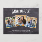 Rustic 3 Photo Tableau noir Invitation Po (Devant)