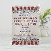  Rustic 4 juli Uitnodigingen van de BBQ Party (Staand voorkant)