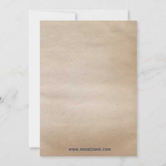 Rustic 4 juli Uitnodigingen van de BBQ Party (Achterkant)