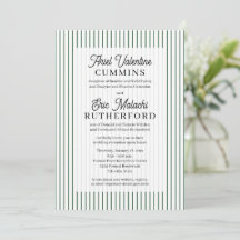 Rustic 4 sets ouders groene streep
