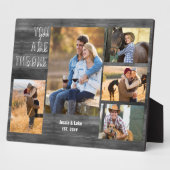 Rustic 5 Foto collage U bent het eengrijze hout Fotoplaat (Zijkant)