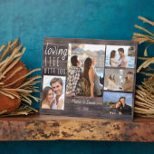 Rustic 5 Fotocollage Looptijd met jou | Hout Fotoplaat (Zijkant)