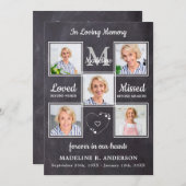 Rustic 5 Foto's Memorial Order of Service Funeral Programma (Voorkant / Achterkant)