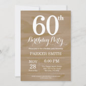 Rustic 60th Birthday Invitation (Devant)