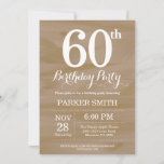 Rustic 60th Birthday Invitation<br><div class="desc">Rustic 60th Birthday Invitation. Arrière - plan rustique en bois. Anniversaire vintage du Retro. Anniversaire adulte. Hommes ou Femmes Anniversaire Invitation. 13ème 15ème 16ème 18ème 20ème 21ème 30ème 40ème 50ème 60ème 70ème 80ème 90ème 100ème, Tout âge. Pour plus de personnalisation, cliquez sur le bouton "Customiser" et utilisez notre outil de...</div>