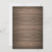 Rustic 60th Birthday Invitation Wood Kaart (Achterkant)