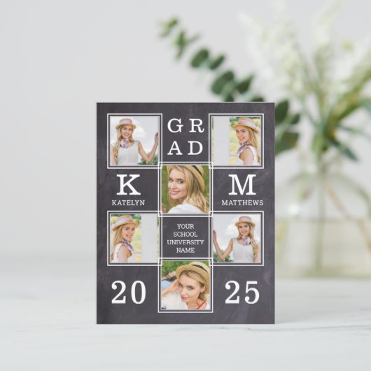 Rustic 6 Aankondiging Afstuderen fotobudget (Staand voorkant)