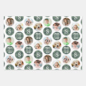 Rustic 6 Foto Monogram Pset PEACE LOVE JOY Inpakpapier Vel (Voorkant 3)