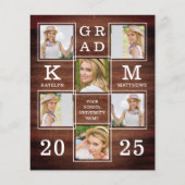 Rustic 6 Photo Collage Wood Budget Afstuderen (Voorkant)