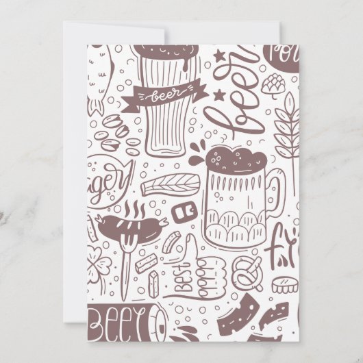 Rustic 70e anniversaire invitations Bière Vintage (Dos)