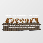 Rustic 7 Geiten op hek graven je zegeningen Raamsticker (Vel)