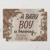 Rustic A Baby Boy is zwanger geworden Aankondiging (Voorkant / Achterkant)