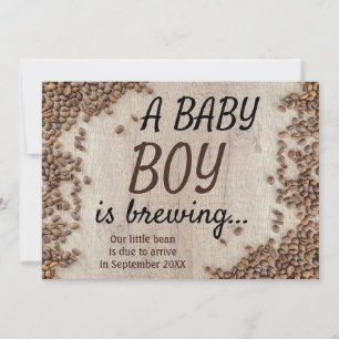 Rustic A Baby Boy is zwanger geworden Aankondiging