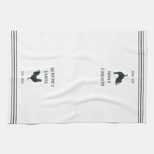 Rustic Aangepaste naam Boerderij Theedoek (Horizontaal)