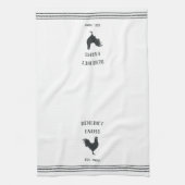 Rustic Aangepaste naam Boerderij Theedoek (Verticaal)