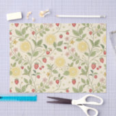Rustic Aardbei & Citroen Aardse Patroon (1) Tissuepapier (Craft)