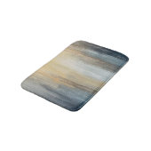 Rustic Abstract Blue Brown Yellow Stripe Badmat (Gekanteld)