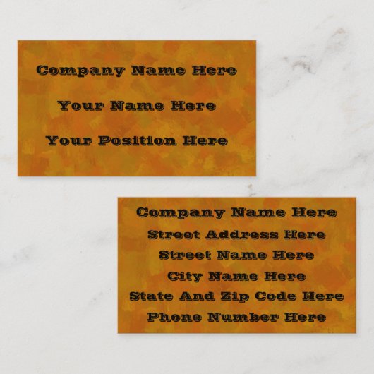 Rustic Abstract Modern Contemporary Geometric Art Visitekaartje (Voorkant / Achterkant)