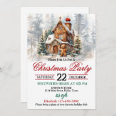 Rustic Accueil Fête de Noël Invitation (Devant / Derrière)