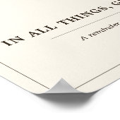 Rustic Acorn Floral Ivory Fall Poster (Coin)