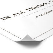 Rustic Acorn Floral White Fall Poster (Coin)