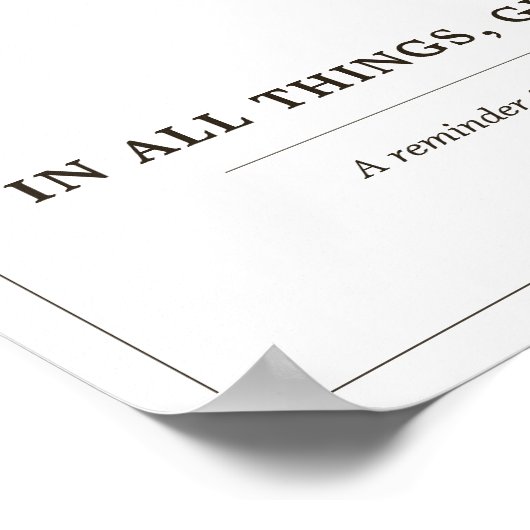 Rustic Acorn Floral White Fall Poster (Coin)