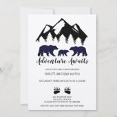 Rustic Adventure Beren Kraft Invitation Kaart (Voorkant)
