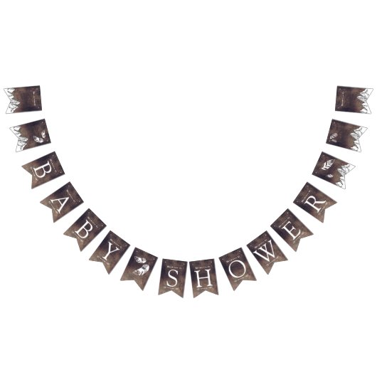 Rustic Adventure genderneutraal babydouche Vlaggetjes (Alle)