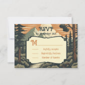 Rustic Adventure Mountain Forest Wedding RSVP (Devant)