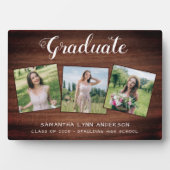 Rustic Afstuderen op maat 3 Foto Afstuderen Fotoplaat (voorkant)